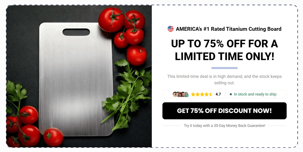 Katori Titanium Cutting Board